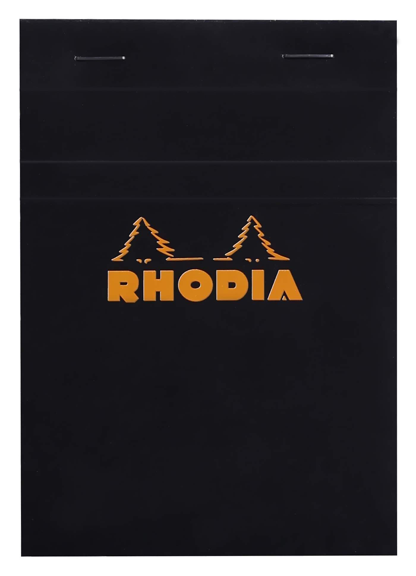 Bloc-notes agrafé Rhodia - Graph 80 feuilles - 4 x 6 - Couverture noire