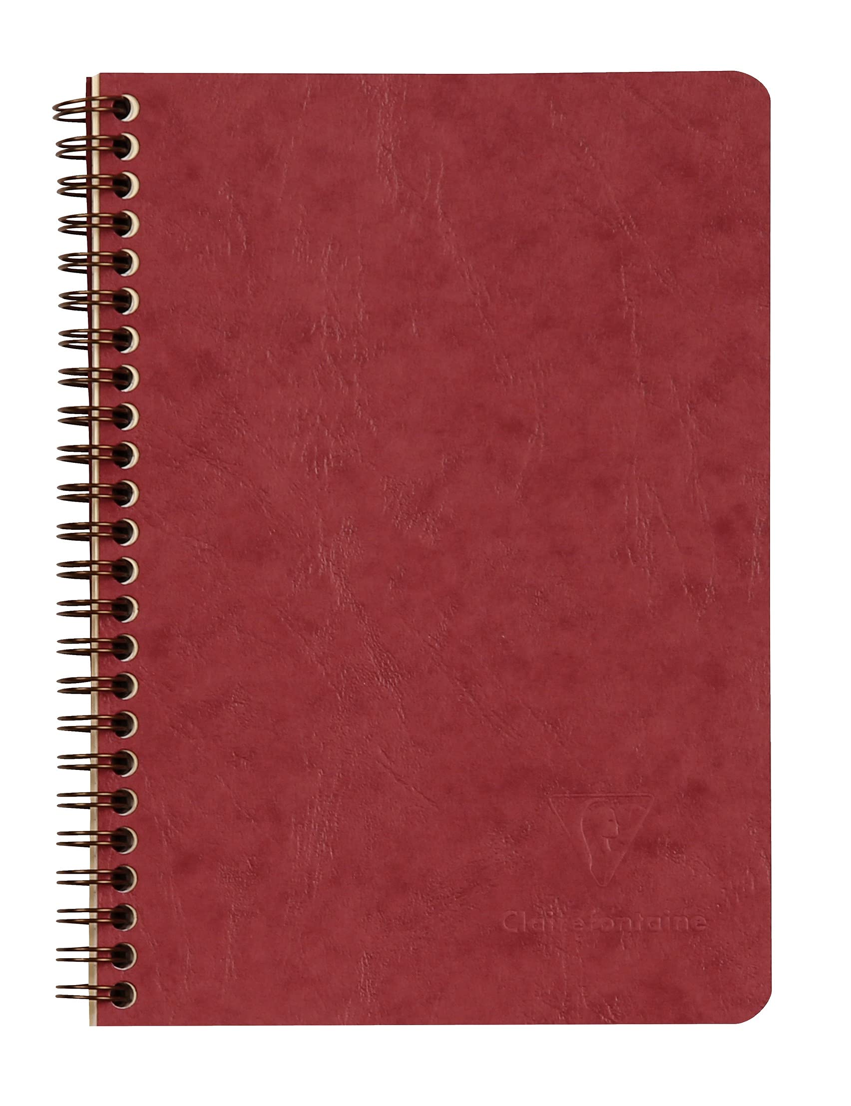 Clairefontaine Basic Wirebound Notebook w/ 3 pockets - Ruled 60 sheets - 6 x 8 1/4 - Red