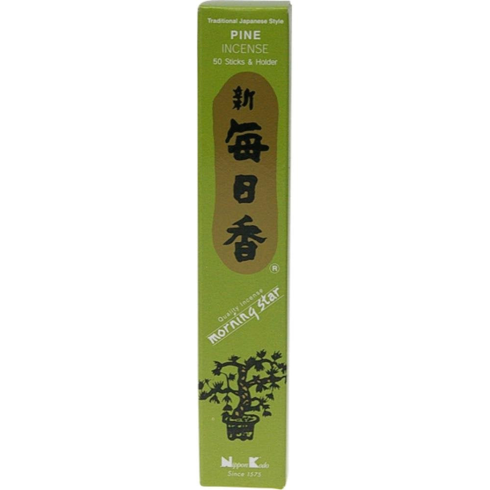 Incienso japonés con aroma a pino Morning Star, caja de 50 unidades
