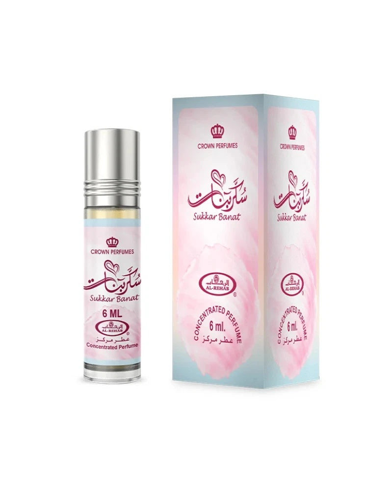 Al Rehab Sukkar Banat Perfume Oil Roll On, 0.2 Fl Oz (6 ml)