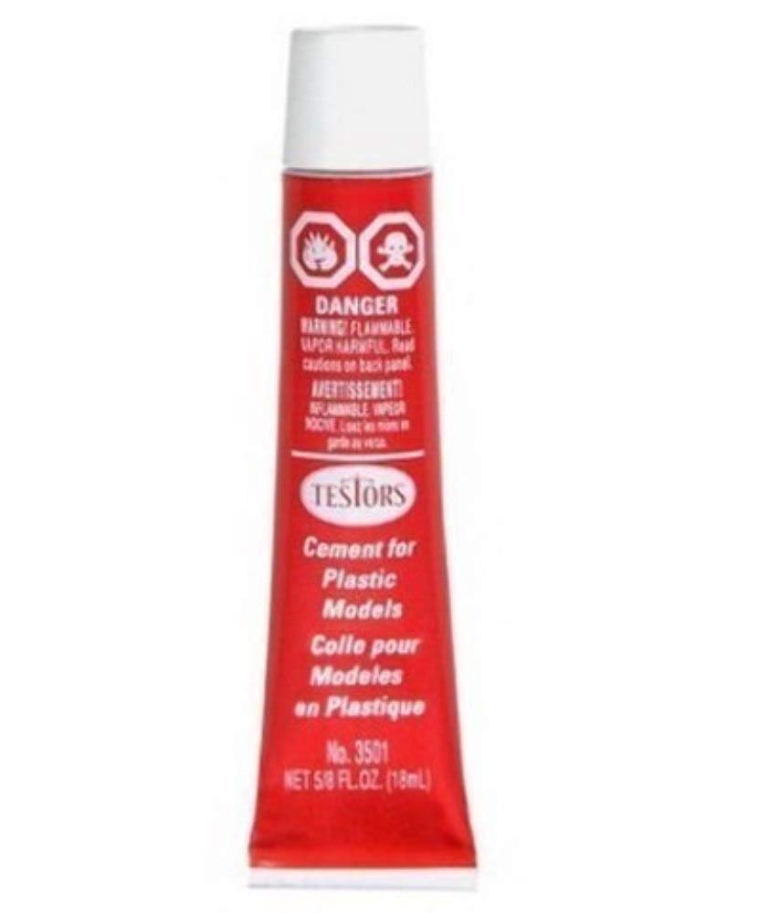 Testors 3501 Plastic Model Cement Carded 5/8 oz