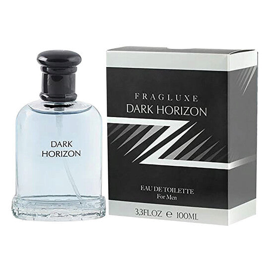 Fragluxe Dark Horizon Cologne for Men Eau de Toilette Spray, 3.4 oz (100 ml), Spicy Woody Amber Scent