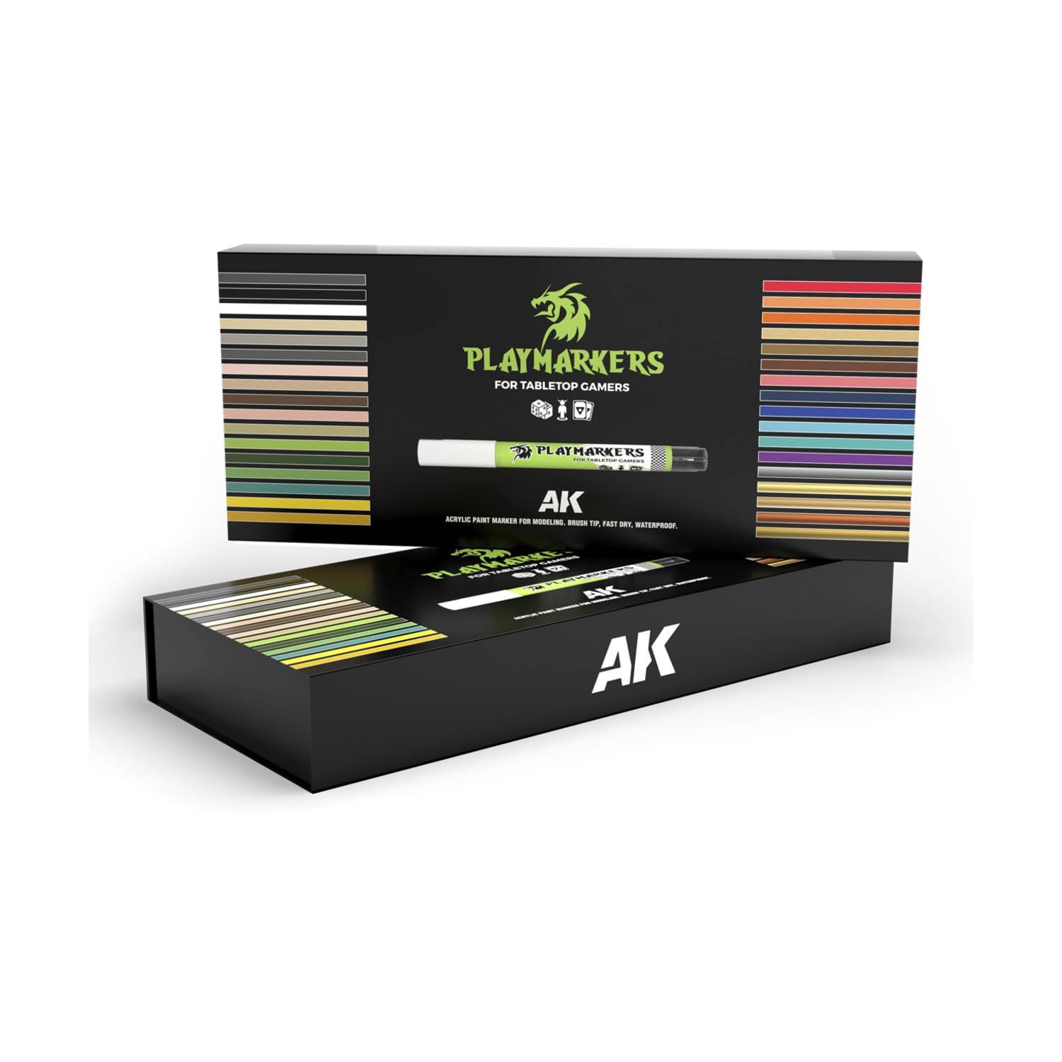 AK Interactive Playmarkers Set Full Range Special Box (AKM150) - 34 Colors