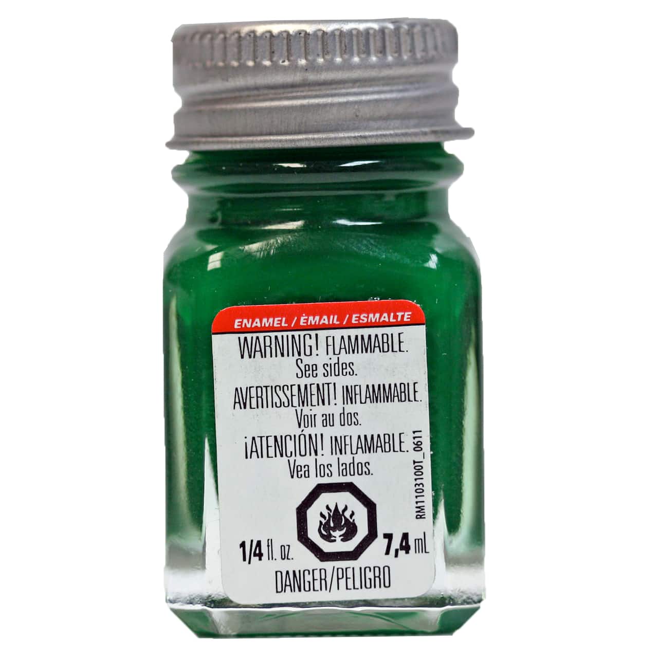 Pintura de esmalte Testors - Flat Beret Green, botella de 1/4 oz