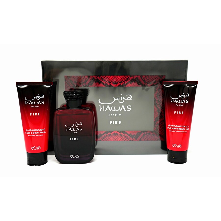 Hawas Fire 3-Piece Perfume Gift Set by Rasasi