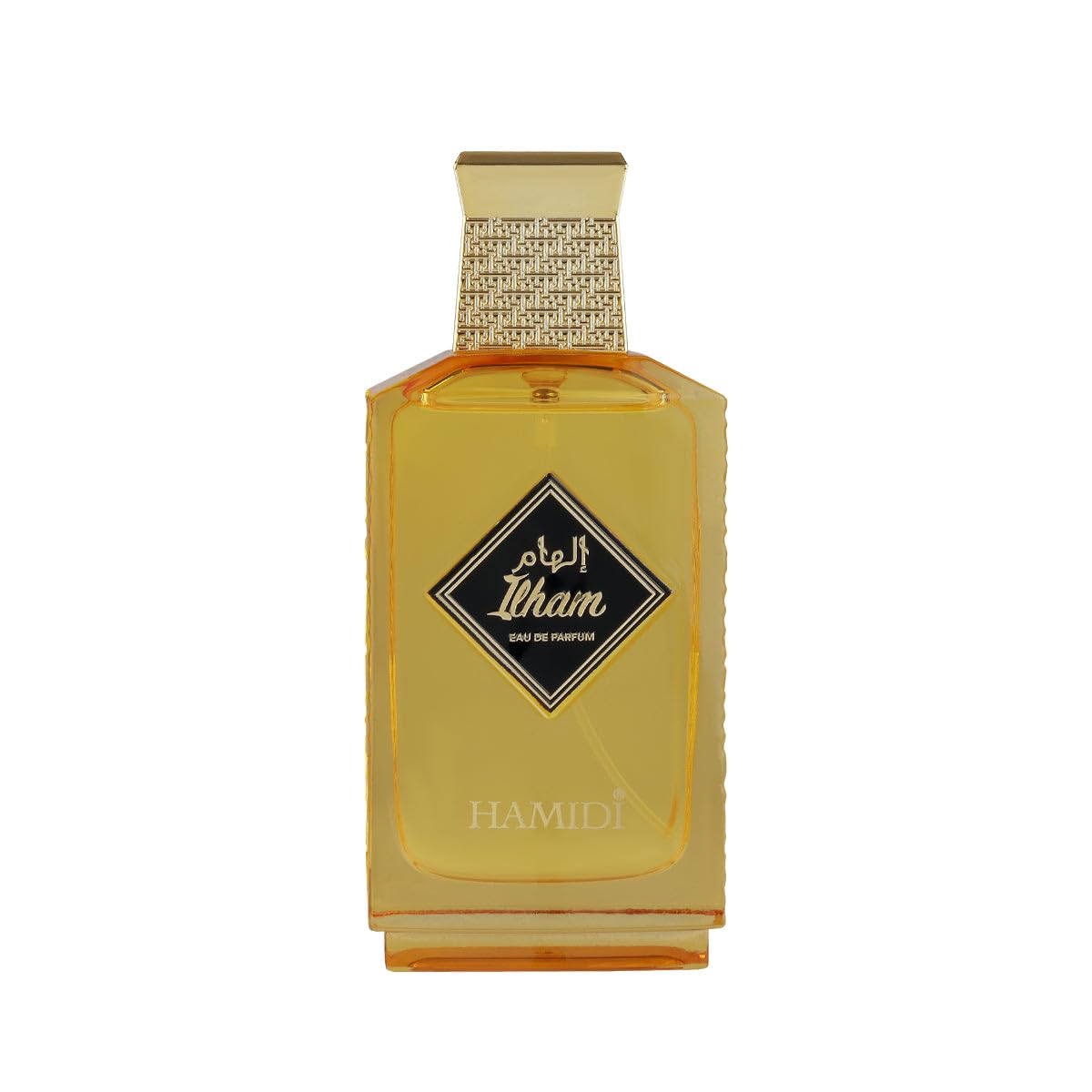 Hamidi Ilham Gold Eau de Parfum Unisex, Oriental Floral Gourmand Fragrance with Honey Cinnamon Tobacco Vanilla and Tonka, 3.4 oz Spray