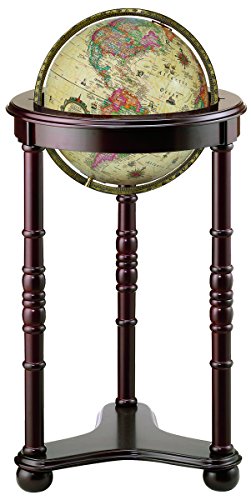 Replogle Lancaster Illuminated Floor Globe, Antique 12"