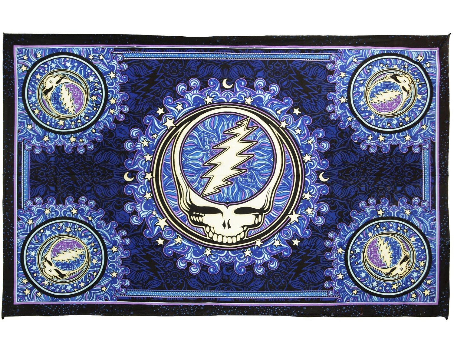 Tapiz de pared con diseño de Greteful Dead Steal Your Face de Sunshine Joy, de Dan Morris, mantel, sábana de playa, enorme, 60 x 90 pulgadas