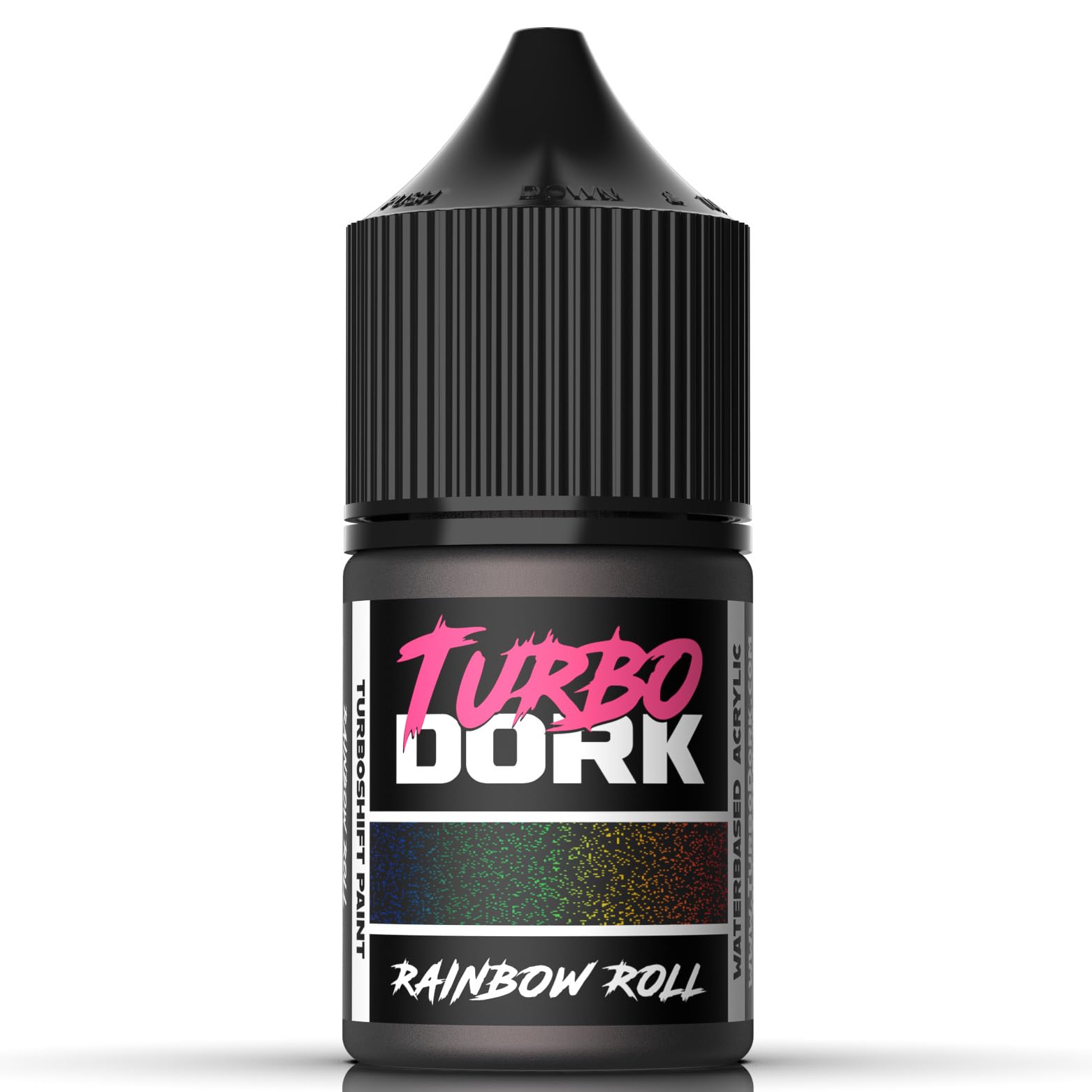 Turbo Dork Rainbow Roll TurboShift Acrylic Paint 22ml Bottle - Water-based Non-Toxic Metallic Color Shifting Paint