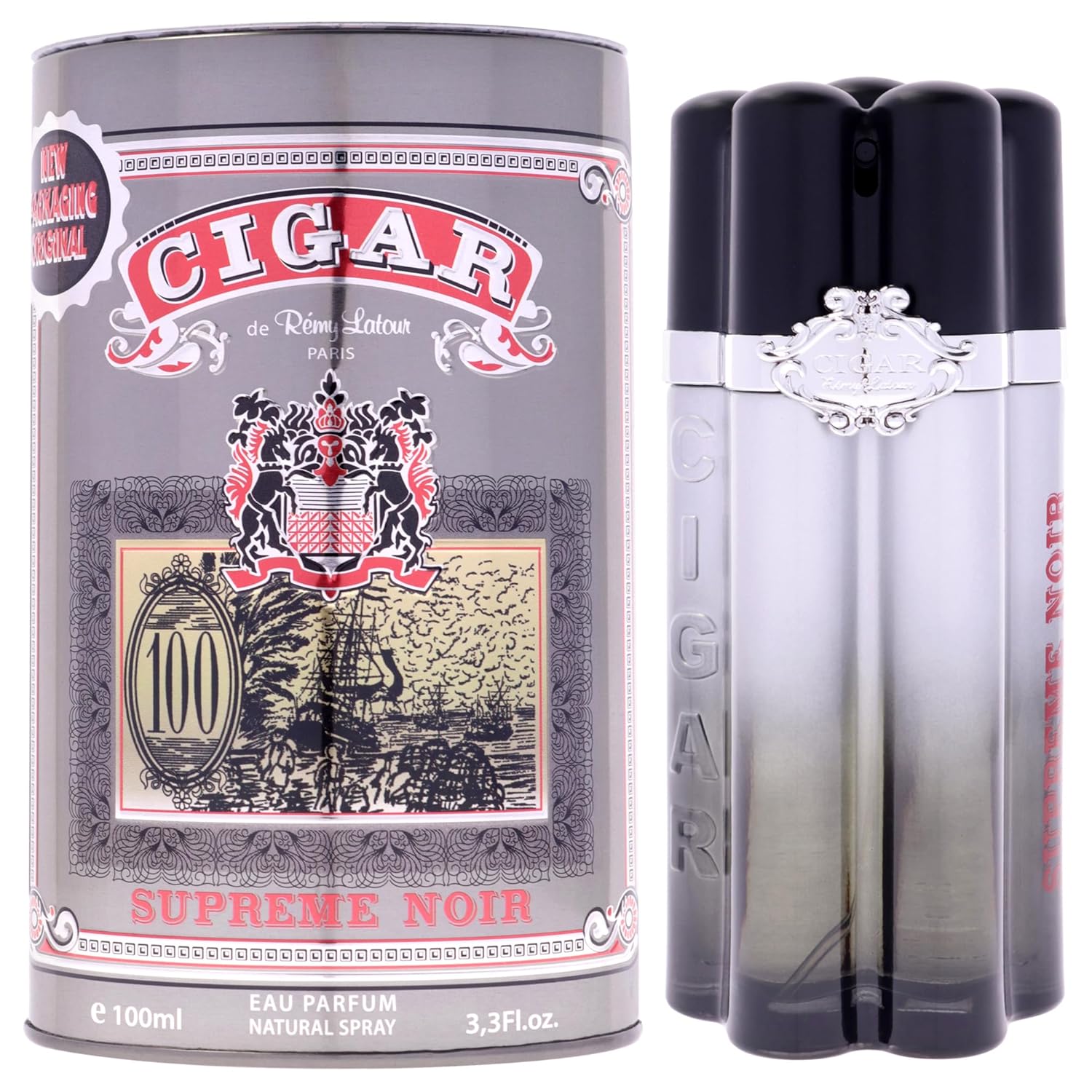 Cigar Supreme Noir Eau de Parfum Men Spicy Woody Scent 3.3 oz Spray